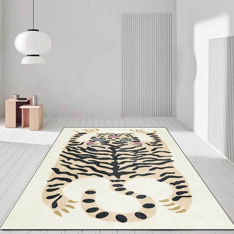 Individuality Animal Print Rug Decorative Modern Indoor Carpet Polyester Friendly Washable Carpet for Living Room