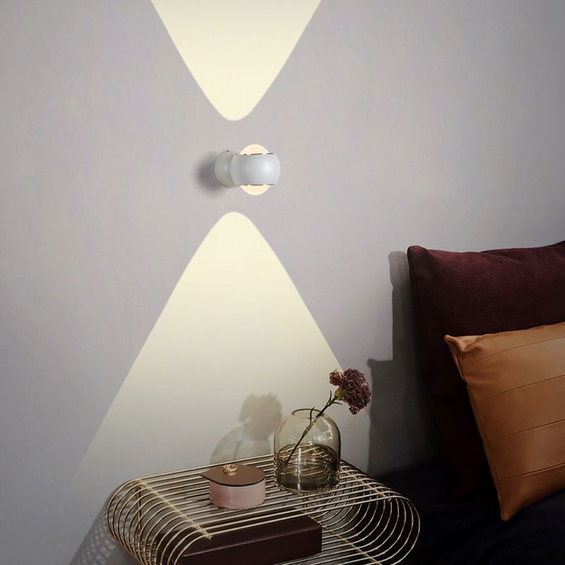 Modern Simple Aluminum Wall Light Circle Shape Rotatable Wall Lamp for Living Room