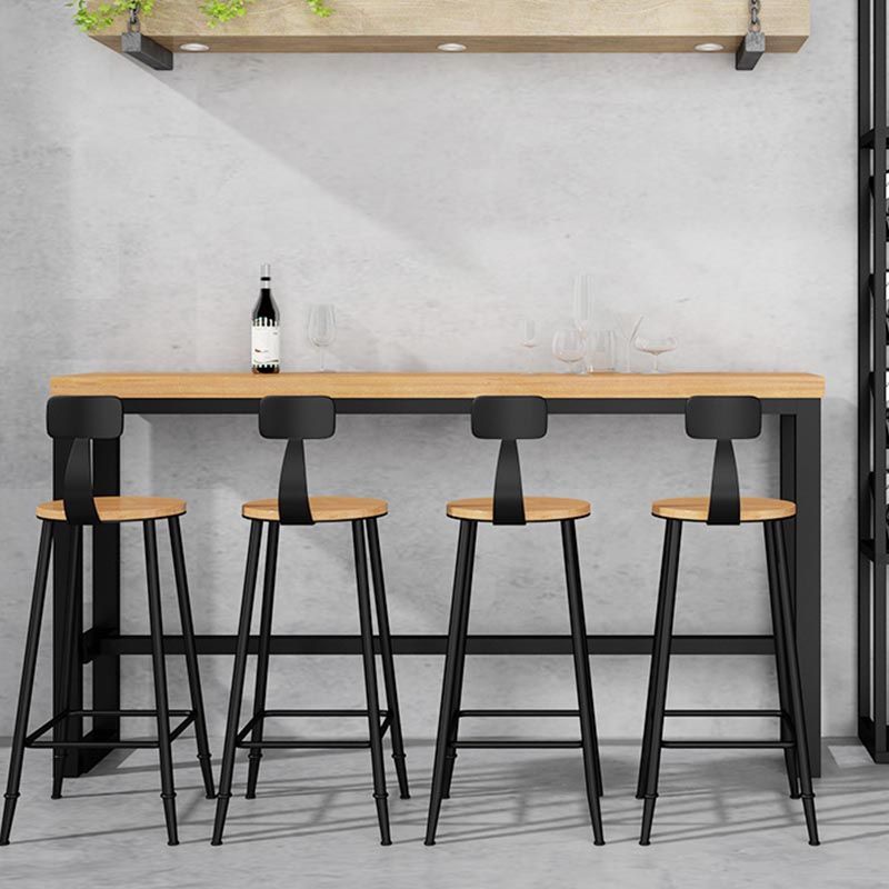 Solid Wood Pub Dining Set 1/2/5/9 Pieces Rectangle Indoor Glam Counter Height Set