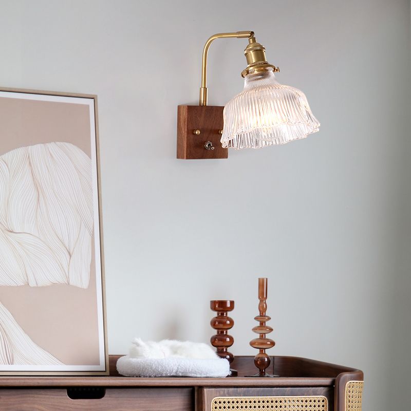 Modern Wall Light Sconce Wooden Wall Light Fixture for Bedroom