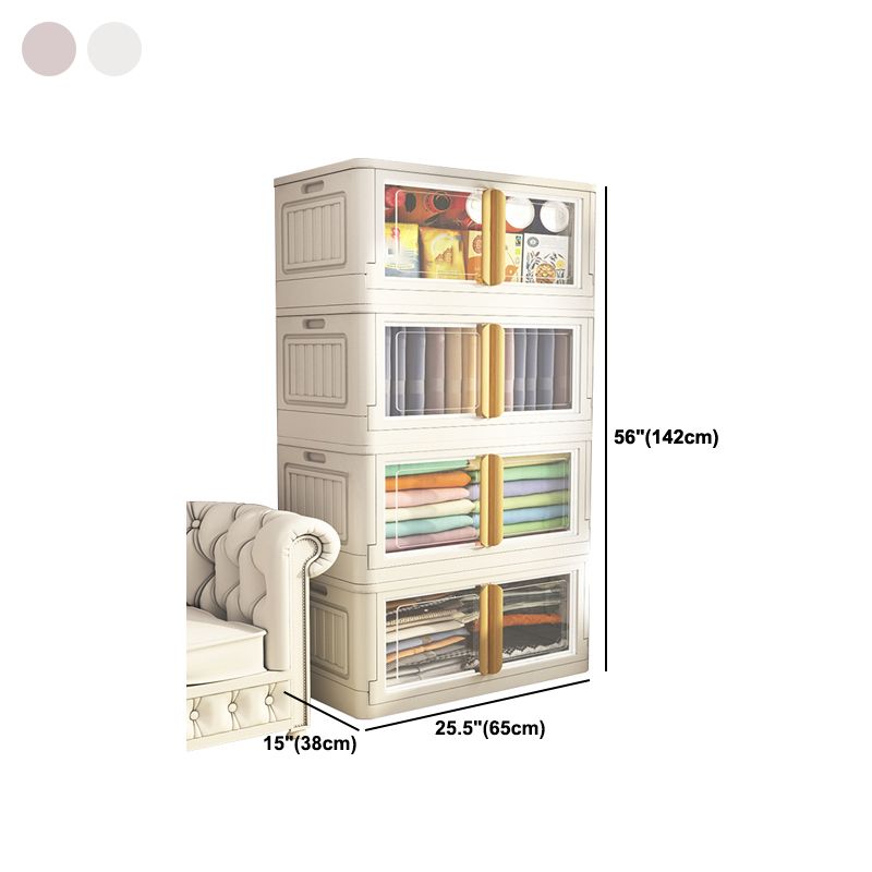 Hinged Storage Cabinet Contemporary Plastic Wardrobe Armoire