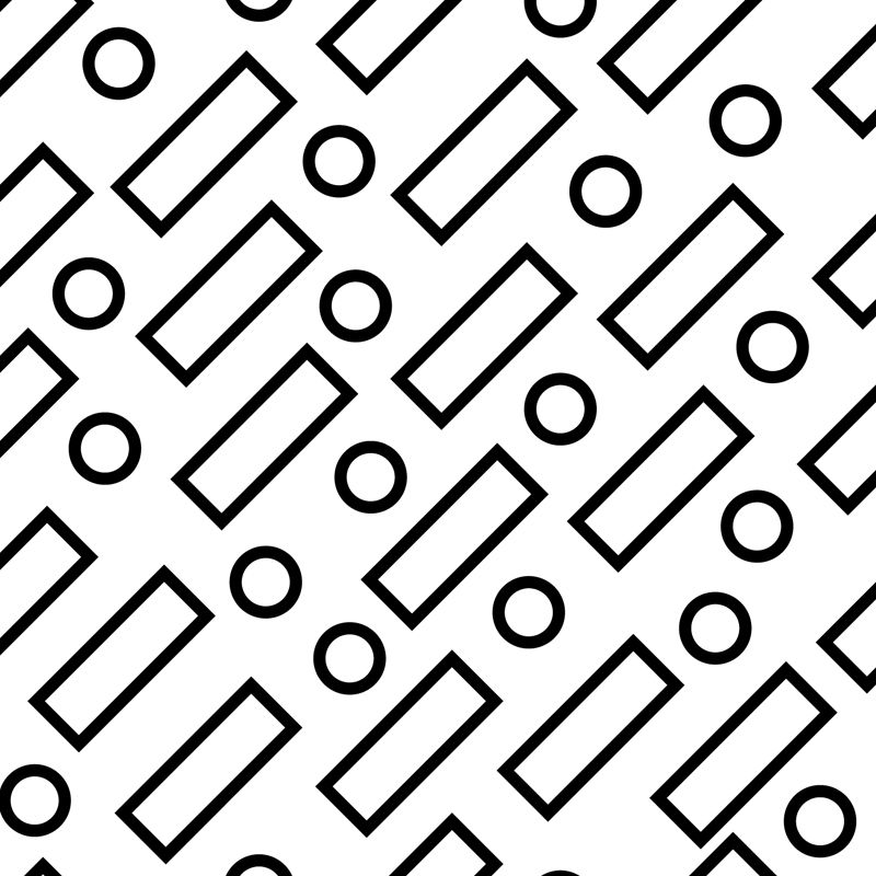 Black and White Geometric Mural Decal Waterproofing Modern Kids Bedroom Wall Decor