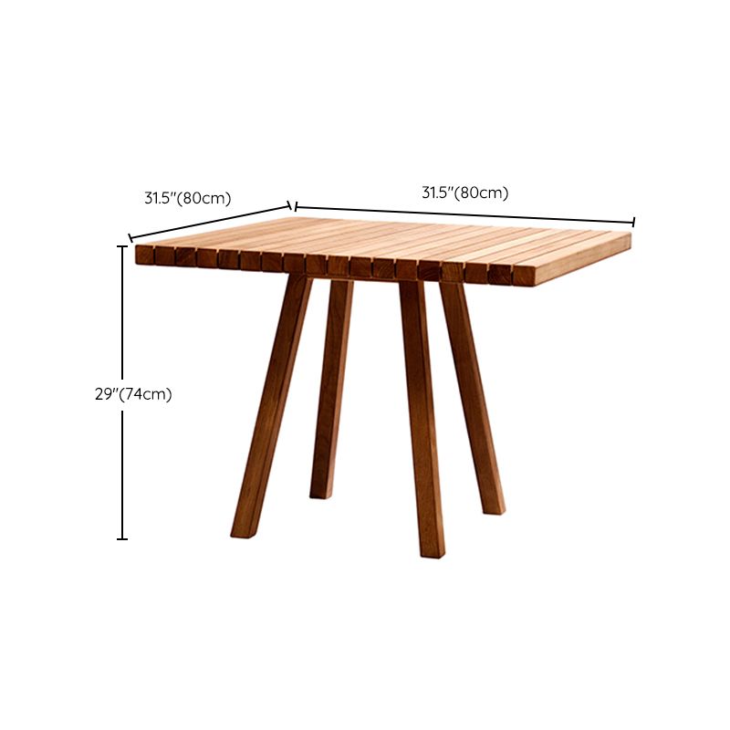 Modern 1/6 Pieces Rectangular Dining Set Solid Wood Dining Table Set for Outdoor