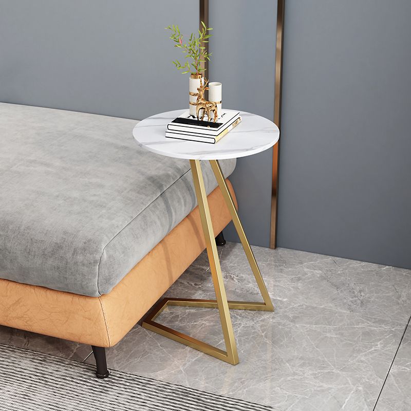 Contemporary Frame End Table Round Side End Table for Living Room