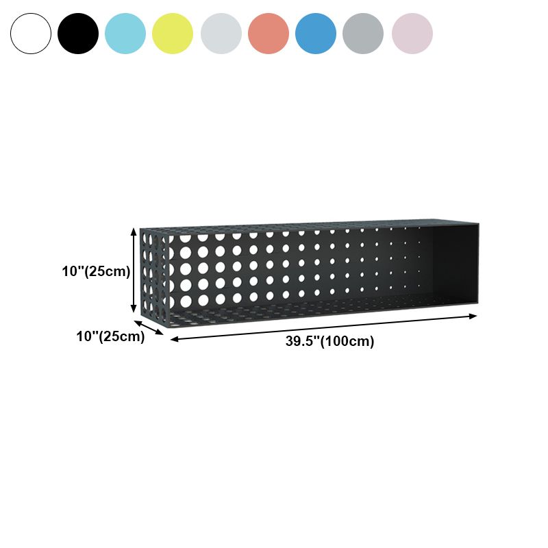 Iron Wall Mounted Bookshelf Industrial Closed Back Bookshelf