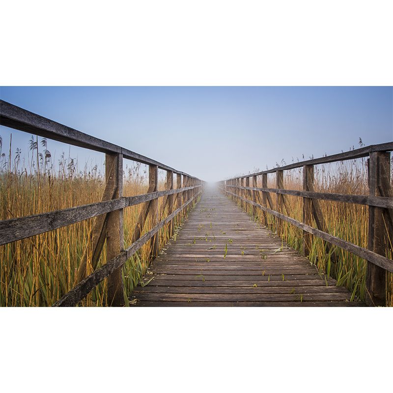 Decorative Wall Mural Wallpaper Wooden Bridge Sitting Room Wall Mural