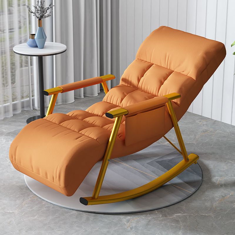 Modern Rocker Chair Upholstered Zero Gravity Button-Tufted Rocking Accent Chair