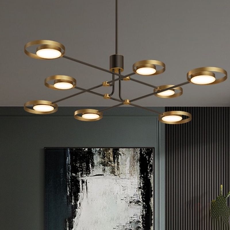 Metal Postmodern Chandelier LED Hanging Light for Living Room Dinning Room