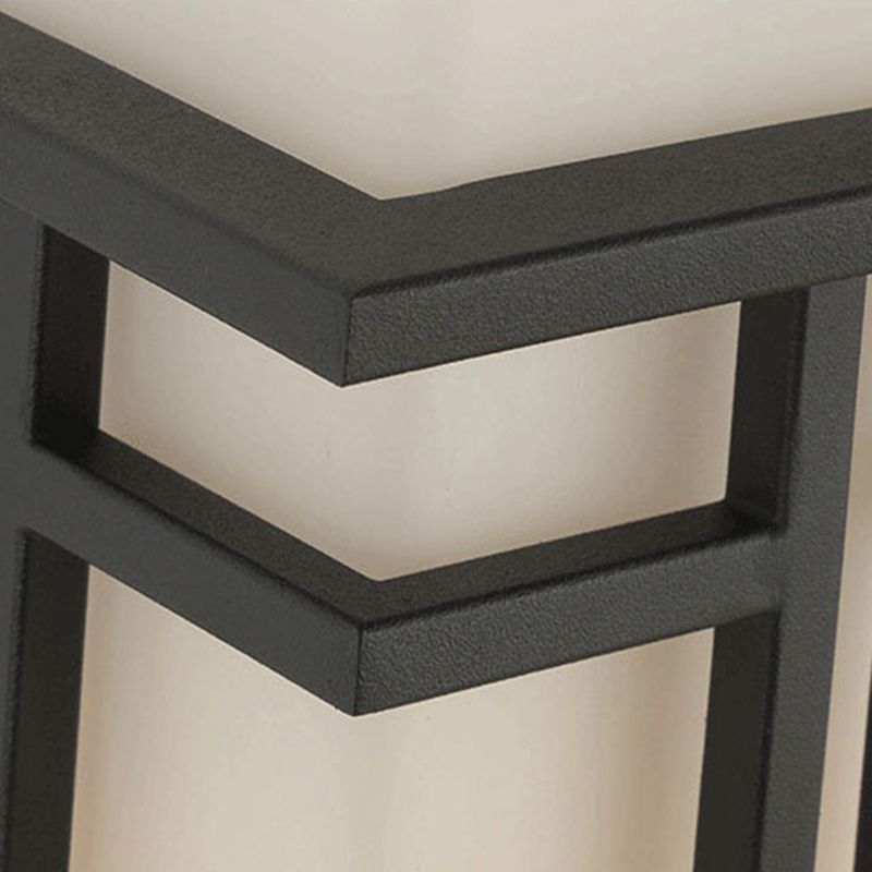 Modern Sconce Light Geometric Glass 1 Light Wall Lamp in Black