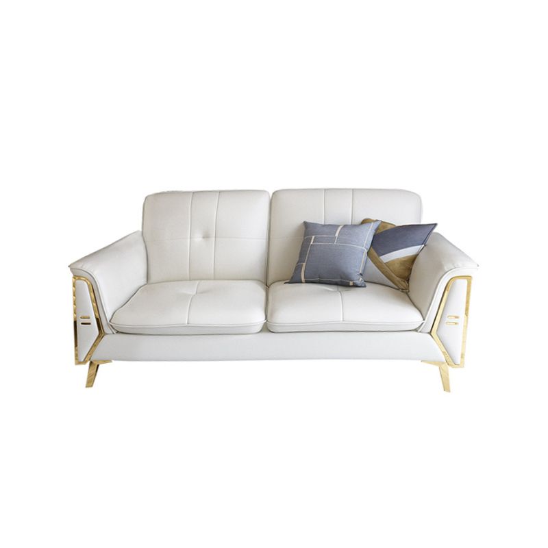 Contemporary Biscuit Back Sofa with Flared Arm for Apartment 36.61"