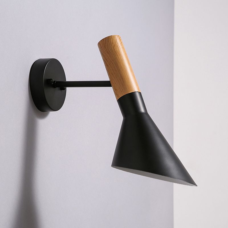 Metal Cone Shape Wall Sconce Modern Style 1 Light Wall Light Fixture