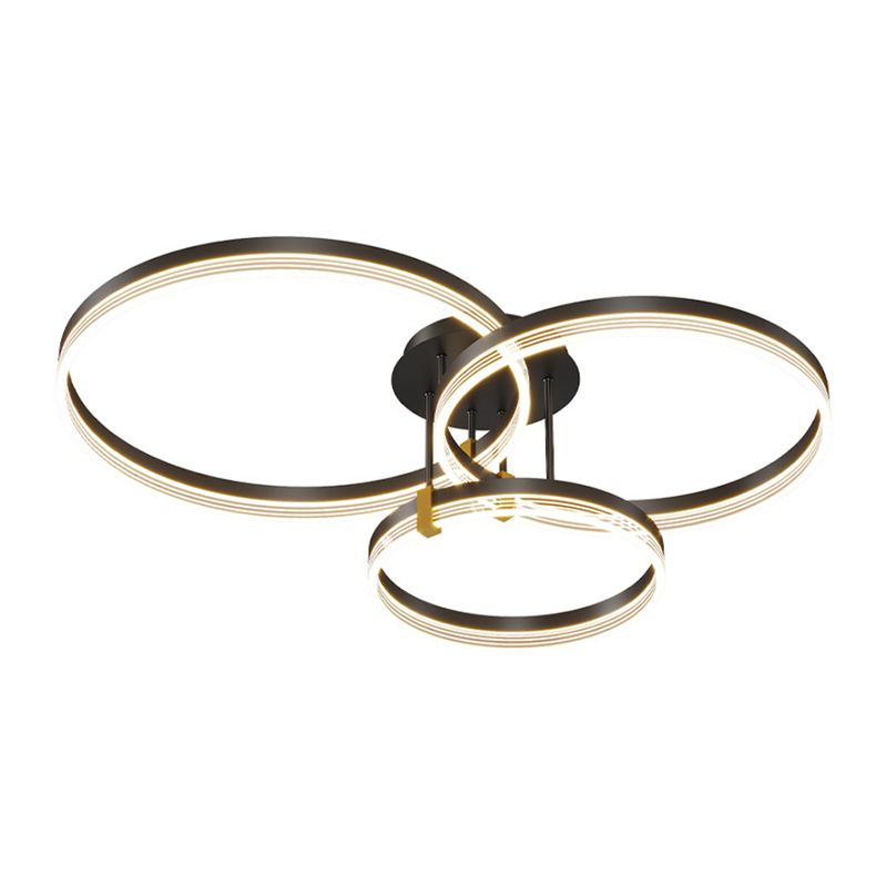 Modern Ceiling Lamp Circle LED Flush Mount Light Fixture for Bedroom