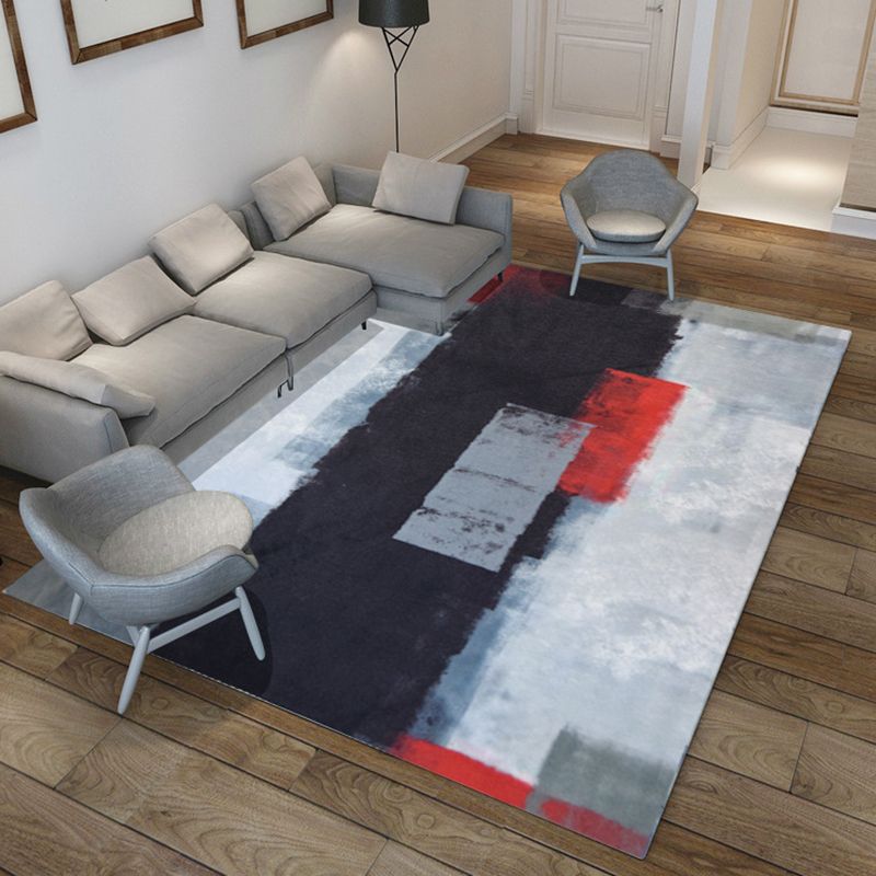 Abstract Pigment Printed Rug Individuality Modern Rug Anti-Slip Backing Carpet for Living Room