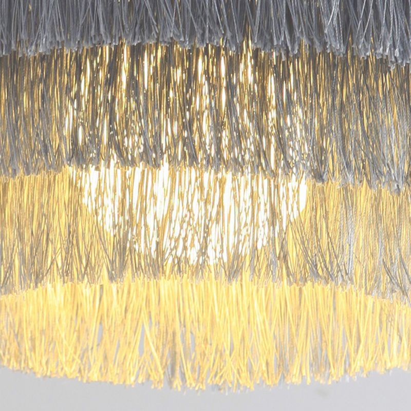 Kreisförmige Stoff hängende Lichter moderner Stil 1-Licht-Anhänger Lampenleuchten