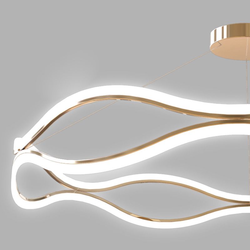 Curve lampadari a LED moderni LED ACRILICO LED LEGGIO PER LA CAMERA DA PASSEGIA CAMERA