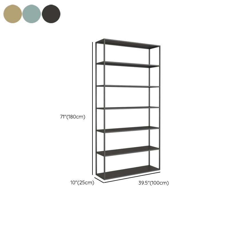 Scandinavian Etagere Bookcase Metal Open Back Bookshelf with Shelves