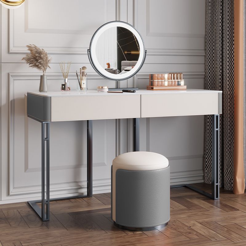 Contemporary Pine Makeup Vanity Desk with Drawers Vanity Makeup Table Set