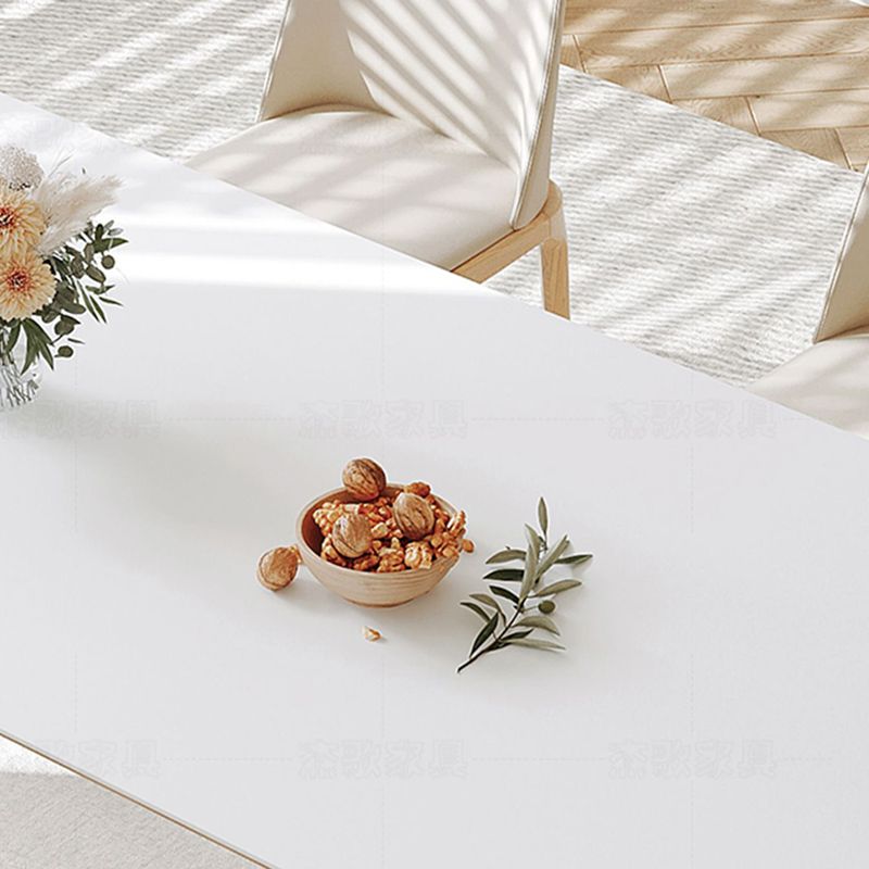 Modern Dining Table Set 1/4/7 Pieces with Wood Base Kitchen Furniture Set