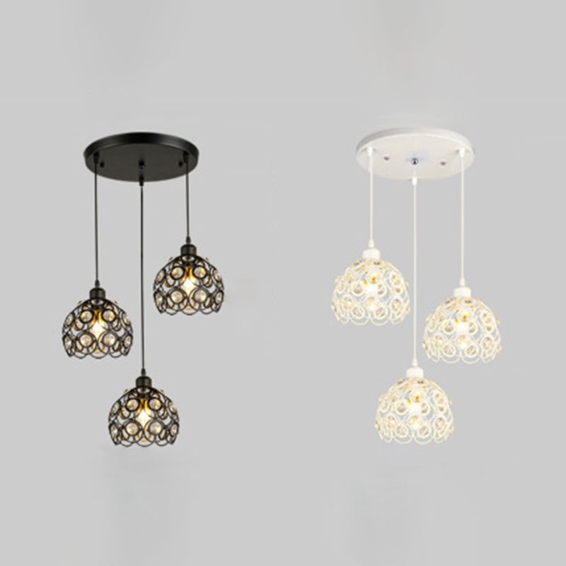 Sferische eetkamer hangende licht kristal moderne stijl pedant verlichtingsarmatuur