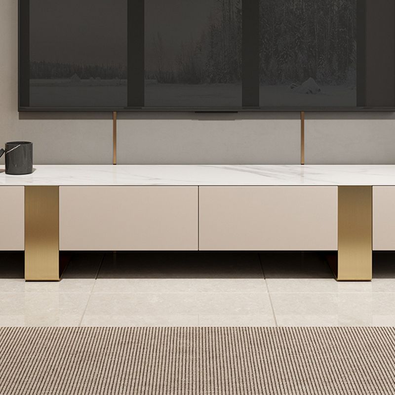 Stone TV Stand Console Contemporary TV Media Console with Drawers