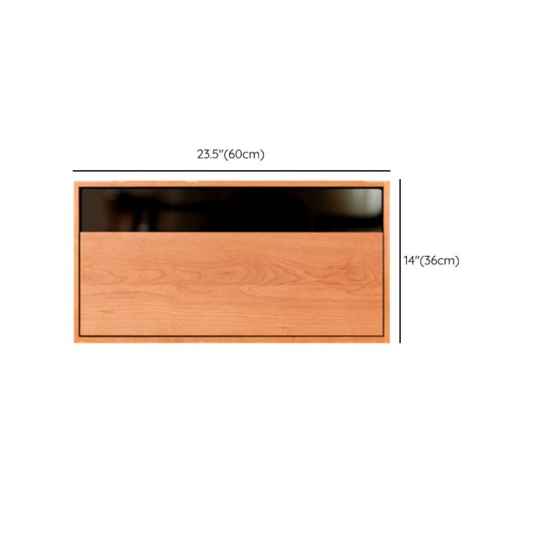 Modern Glass Doors Display Stand Pine Storage Cabinet for Dining Room