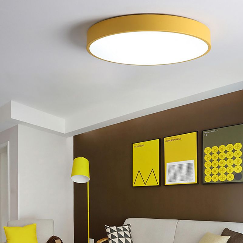 Moderne stijl rond inbouwmontage Plafondverlichting Metaal 1 Licht Led-inbouwlamp