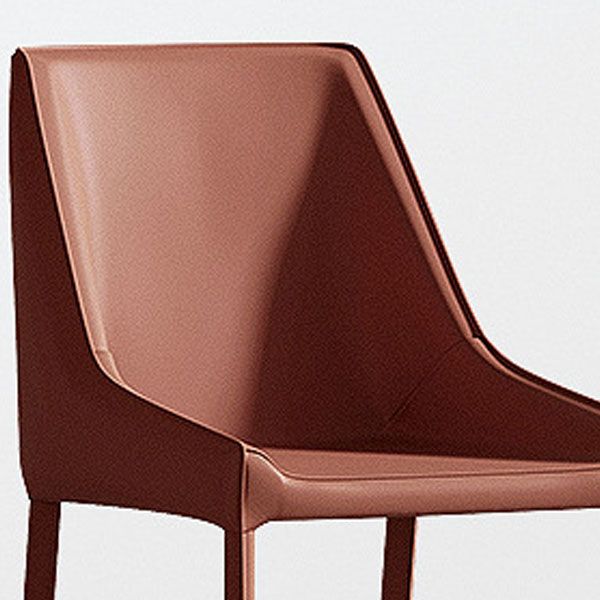 Modern Style Metal Dining Chair Leather Dining Room Chair for Home Use
