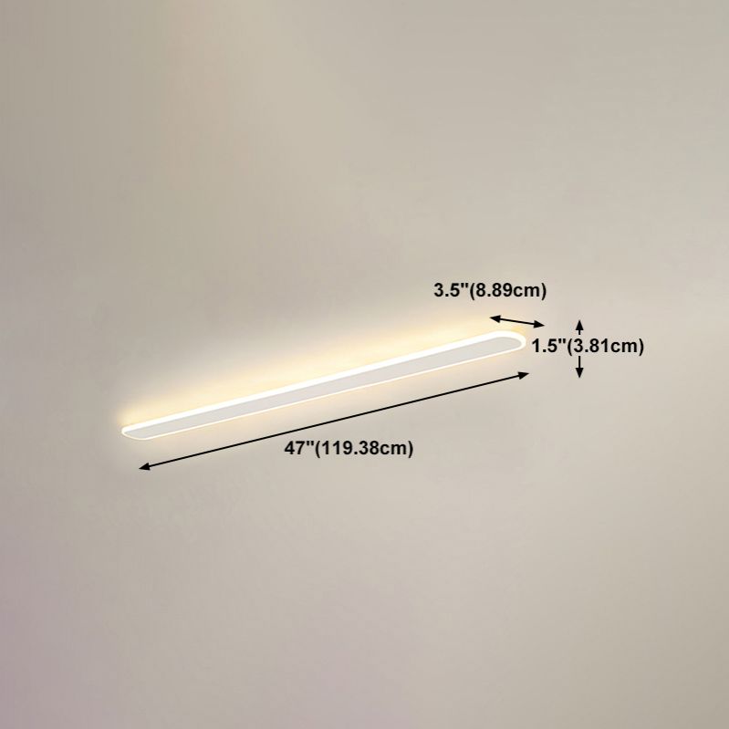 Moderno striscia a led soffitto luce metall