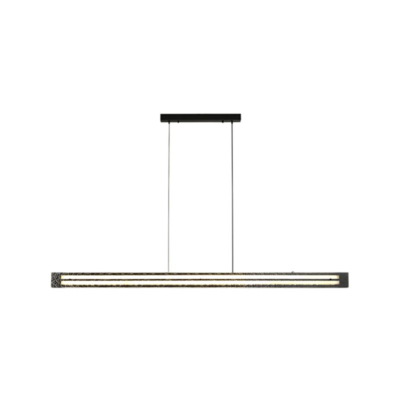 Nordic Style Hanging Lamp Rectangle Shape Island Light Fixture for Bedroom