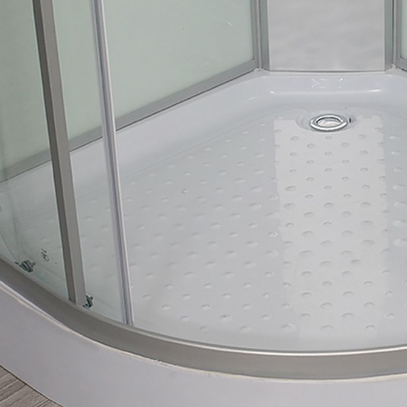Round Shower Enclosure Double Sliding Door Shower Room with Shower Head