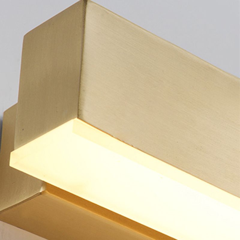 Quadratische Schatten Metall Wandleuchter moderner Stil ein leichtes Wandmontage Licht in Gold