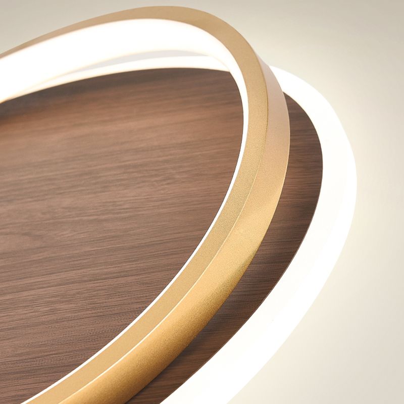 LED Modern Metal Flush Mount Oval Shape Ceiling Light with Acrylic Shade for Passage