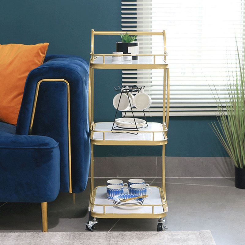 Modern Style Metal Prep Table Rolling Prep Table for Home Use