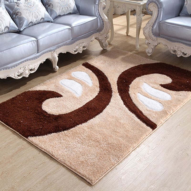 Trendy Minimalist Rug Dark Color Bubbles Area Carpet Pet Friendly Anti-Slip Backing Rug for Home