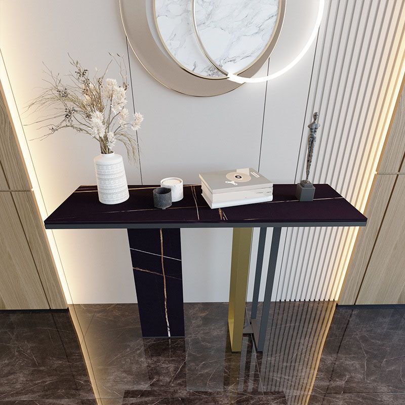 Modern Stone Console Table 14" W Stain Resistant Accent Table for Hall