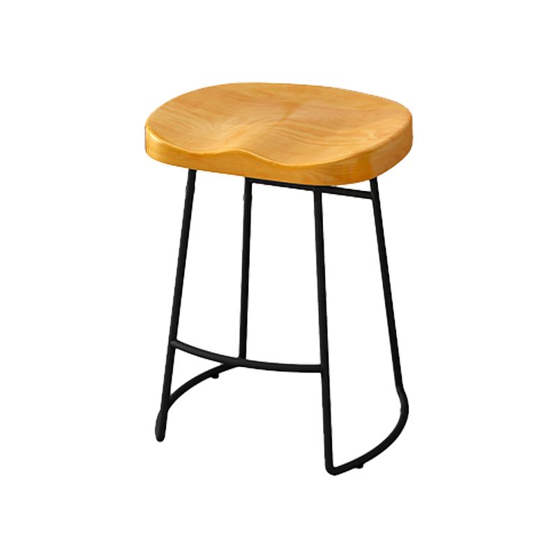 Taburete de bar de estilo moderno con reposapiés, patas de hierro, taburete para restaurante y bar
