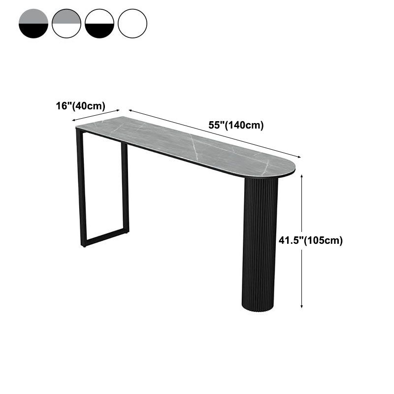 Glam Style Bar Table Metal Frame 42 Inch Height Table for Restaurant