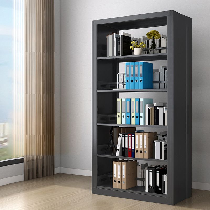 Standard Metal Bookshelf 5 Tiers Contemporary Bookcase for Home Office 78.7"H