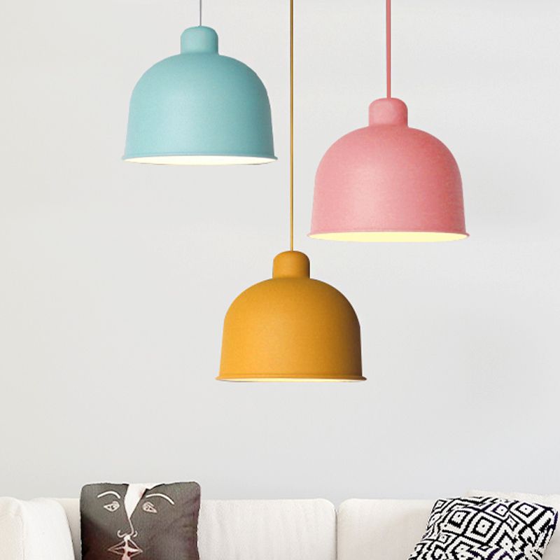 Metallschüssel Form Pendellicht Leichter Esszimmer 1 Kopf Makkaronstil Hanging Lampe