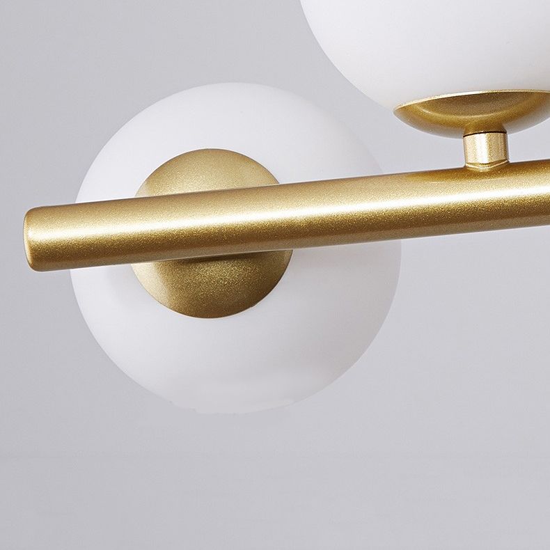 Modern Metal Ceiling Light Ball Shape Pendant Lamp with Glass Shade for Living Room