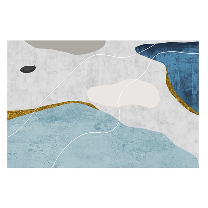 Nordic Minimalist Indoor Rug Abstract Polyester Rug Non-slip Area Carpet for Living Room