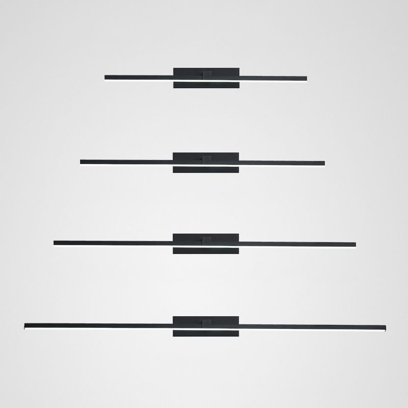 Linear Bathroom Sconce Light Fixture Metal Minimalist Style LED Wall Mount Light Fixture