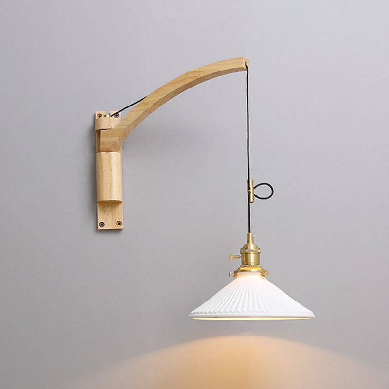Wood Wall Sconce Light Modern Creative Wall Light for Bedroom