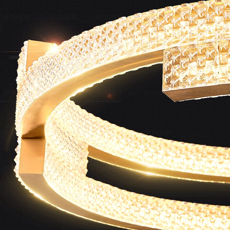 Nordic Style Circle Chandelier Metal LED Chandelier Pendant for Dining Room