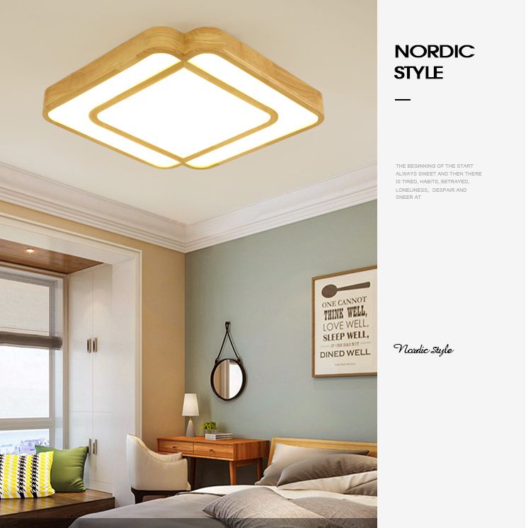 Square Semi Flush Chandelier Contemporary Acrylic Ceiling Mounted Fixture for Living Room