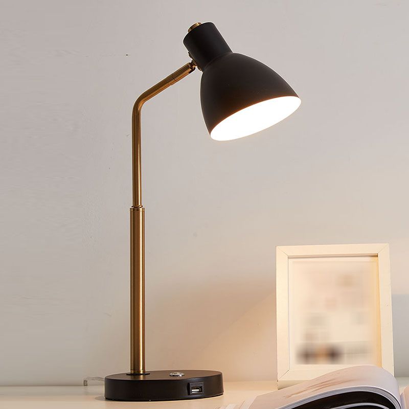 1 tavolo da cono leggero luce secolo di secolo moderno lampada da tavolo da tavolo in metallo
