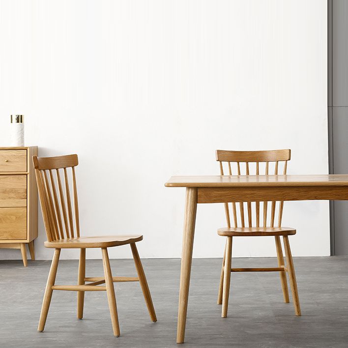 Contemporary Style Side Chair Wood Slat Back Dining Room Chair for Dining Room