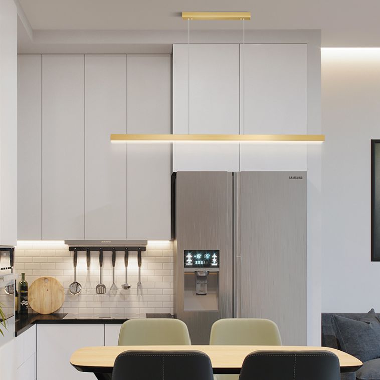 Linear Isola Pendant Gold Gold Modern Benice a sospensione Luce per sala da pranzo