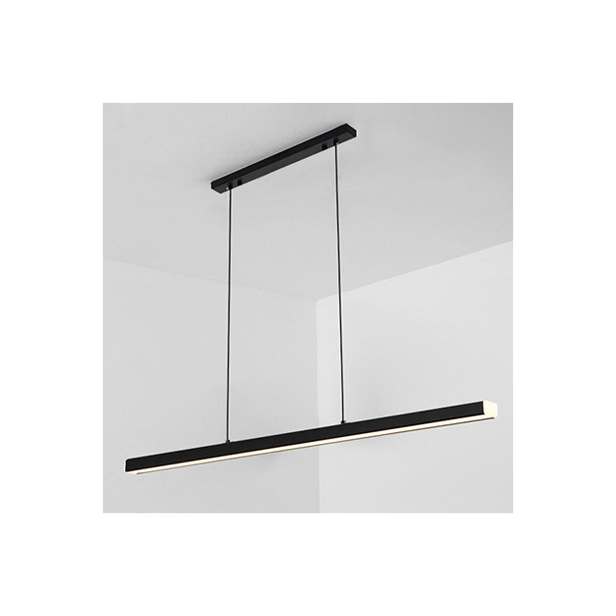 Minimalist Linear Island Pendant Lighting, 1-Light Acrylic Hanging Light for Kitchen Island