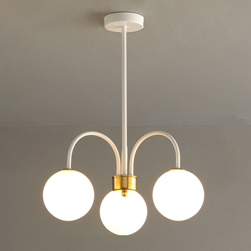 Luci a sospensione sospesa in ferro bianco Lampade sospese moderne per sala da pranzo